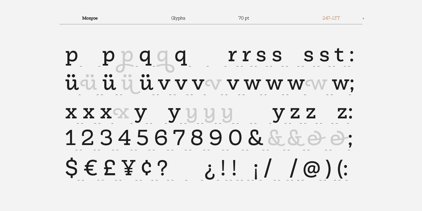 Example font Monroe #8